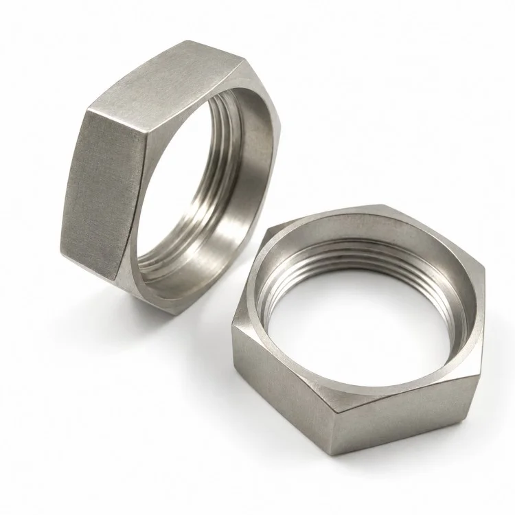 Precisions CNC-bearbetad tunn sexkantsmutter